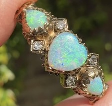 Opal diamond 9ct for sale  COLCHESTER