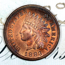 * 1883 * SUPERB+ GEM BU MS CENTAVO CABEÇA DE ÍNDIO * DA COLEÇÃO ORIGINAL comprar usado  Enviando para Brazil