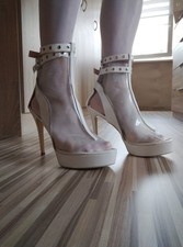 High heels weiß gebraucht kaufen  Kamenz-Umland