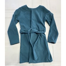 Jaqueta feminina Three Hearts de lã com cinto manga longa com capuz azul-petróleo tamanho 12, usado comprar usado  Enviando para Brazil