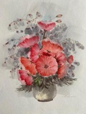 Original watercolour vase for sale  UK