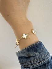 Kleeblatt armband weiß gebraucht kaufen  Sankt Augustin