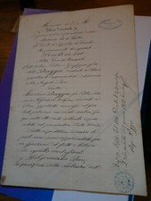 Antico documento notaio usato  Oliveto Lario