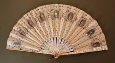 Ventilador de mão antigo Art Nouveau (pássaros), ca. 1895-1920 comprar usado  Enviando para Brazil