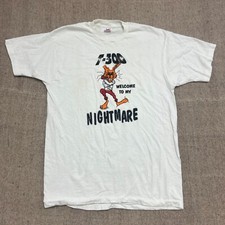 Usado, Camisa masculina vintage Welcome To My Nightmare GG branca década de 1990 T-300 comprar usado  Enviando para Brazil