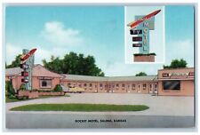 Cartão postal c1950's Rocket Motel & Restaurant Cottages carros clássicos Salina Kansas comprar usado Cartão postal c1950's Rocket Motel & Restaurant Cottages carros clássicos Salina Kansas comprar usado  Enviando para Brazil