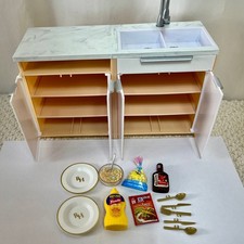 Lote de reposição de armário pia cozinha móveis para casa de bonecas arco-íris alto comprar usado  Enviando para Brazil