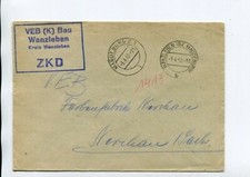 DDR Dienst ZKD Brief Wanzleben 3.4.62 VEB Bau comprar usado  Enviando para Brazil