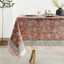 Toalha de mesa rosa com estampa de bloco floral algodão cozinha jantar roupa de mesa personalizada comprar usado  Enviando para Brazil
