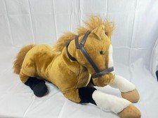 Vintage E J Cavalo de Pelúcia Clássico com Halter Marrom Branco Preto Bicho de Pelúcia 28” comprar usado  Enviando para Brazil