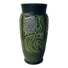 Vaso verde Roseville Rosecraft painel 1926 arte cerâmica vintage 6”, usado comprar usado  Enviando para Brazil