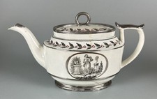 Pearlware c1810 teapot for sale  HAILSHAM