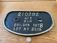 Railway builders plate for sale  CARDIFF