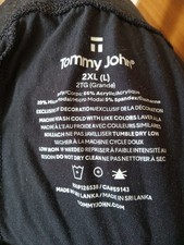 Tommy John Basics 2XL preto masculino longo John's com bolsos tornozelo algemado 0031 comprar usado  Enviando para Brazil