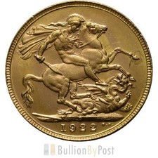1922 gold sovereign for sale  BIRMINGHAM