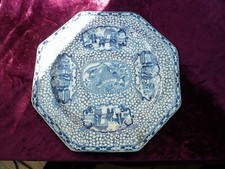 Vintage octagonal blue for sale  YEOVIL