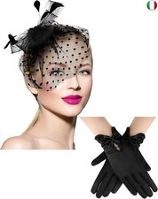 Cappello fascinator guanti usato  Settimo Milanese