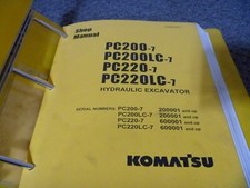 Komatsu PC200-7 PC200LC-7 Escavadeira Hidráulica Loja Serviço Manual de Reparo 200001-, usado comprar usado  Enviando para Brazil