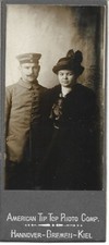 Żołnierz i jego żona CDV Portret American Tip Top Photo Hannover Brema Kilonia na sprzedaż  PL