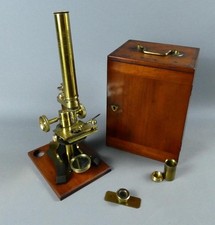 Vintage brass microscope for sale  KIDDERMINSTER