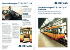 Duewag Datenblatt Stadtbahnwagen Gt8-100 C /2-System Verkehrsbetriebe Karlsruhe comprar usado  Enviando para Brazil