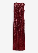 Kleid pailletten dunkelrot gebraucht kaufen  Deutschland