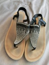 Zehentrenner sandalen schwarz gebraucht kaufen  Köln