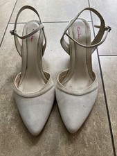 Weiße hochzeitsschuhe glitzer gebraucht kaufen  Essen