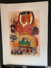 Lithographie originale signée d'occasion  Le Mans