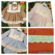 DREAM BABY GIRLS 0-5 YEARS WINTER COLORS WITH CREAM TRIM LONG TOP AND PANTS SET comprar usado  Enviando para Brazil