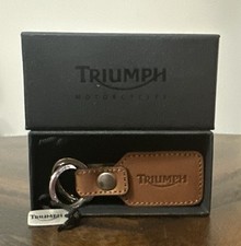 Chaveiro Triumph motocicleta bordado marrom couro carabina com caixa MKRS14249, usado comprar usado  Enviando para Brazil