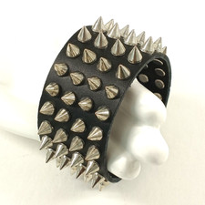 Pulseira feminina punk gótica fecho de pressão couro sintético tamanho único comprar usado  Enviando para Brazil