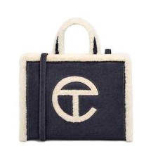 UGG X Telfar Duże logo Denim Zamsz Średnia torba tote Damska Zamsz Autentyczna na sprzedaż  PL