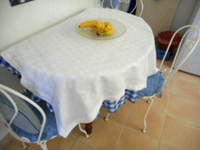 Nappe damassée coton d'occasion  Le Mesnil-Saint-Denis
