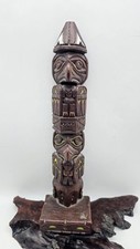 Totem de madeira esculpido à mão vintage “Raven” , usado comprar usado  Enviando para Brazil