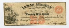 Estación Nunda 1862 25c, NUEVA YORK Merchants Scrip Era GUERRA CIVIL + 6 otros billetes segunda mano  Embacar hacia Mexico