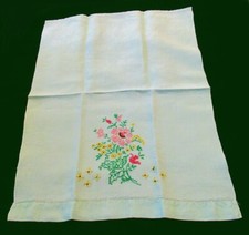 Usado, Pano de prato bordado ponto cruz verde perfeito 14x20 comprar usado  Enviando para Brazil