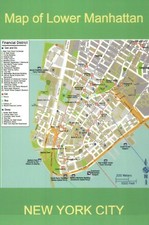Mapa Do Financeiro Distrito de baixa Manhattan, New York City, New York Cartão Postal ---, usado comprar usado  Enviando para Brazil