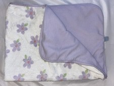 Cobertor de bebê branco Carters lavanda roxo rosa flor pelúcia segurança comprar usado  Enviando para Brazil