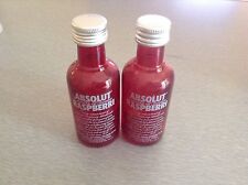 Lote de dois mini frascos de vidro vazios Absolut Vodka Raspberri 50ml. Ótimo! comprar usado  Enviando para Brazil