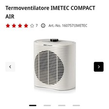 Imetec termoventilatore 2000w usato  Verona