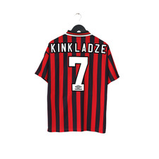 Camisa de futebol 1994/96 KINKLADZE #7 Manchester City vintage Umbro Away (M/L) comprar usado Camisa de futebol 1994/96 KINKLADZE #7 Manchester City vintage Umbro Away (M/L) comprar usado  Enviando para Brazil