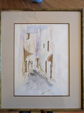 Aquarelle orientaliste ruelle d'occasion  Saint-Gaudens