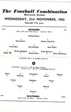 Reading watford 1962 for sale  MILTON KEYNES