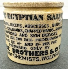 Mini pote boticário antigo de grés The Egyptian Salve Advertising Reade & Co comprar usado Mini pote boticário antigo de grés The Egyptian Salve Advertising Reade & Co comprar usado  Enviando para Brazil