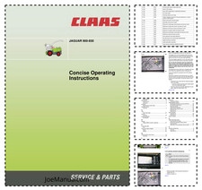 Claas Jaguar 900 830 sieczkarnia zwięzła instrukcja obsługi PDF na sprzedaż  PL
