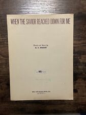Partituras vintage When The Savior Reached Down For Me G. E. Wright 1948 E94 comprar usado  Enviando para Brazil