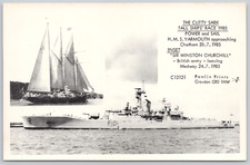 Usado, Cartão postal Cutty Sark Ship Race HMS Yarmouth Winston Churchill Reino Unido impressões Pamlin comprar usado  Enviando para Brazil