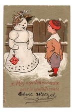Old postcard relief d'occasion  Expédié en Belgium