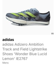 Usado, IE2767 Masculino 12 Adidas Adizero Ambition Low Wonder Azul Lúcido Pista Limão comprar usado  Enviando para Brazil